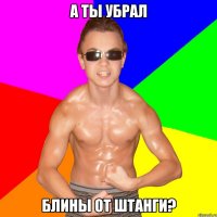 А ТЫ УБРАЛ БЛИНЫ ОТ ШТАНГИ?