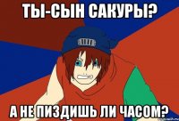 Ты-сын Сакуры? А не пиздишь ли часом?