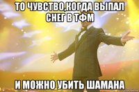 То чувство,когда выпал снег в тфм и можно убить шамана