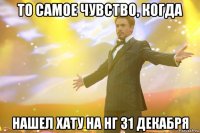 то самое чувство, когда нашел хату на НГ 31 декабря