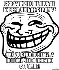 Сказали что не любят бибера любят стромае Я их достал почему...а потому что я люблю стромае!