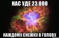 Нас уде 23.000 Каждому снежку в голову