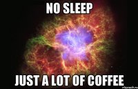 no sleep just a lot of coffee