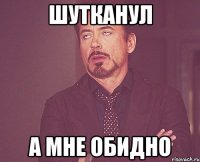 шутканул а мне обидно