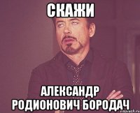 скажи Александр Родионович Бородач