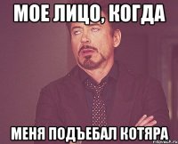 мое лицо, когда меня подъебал котяра