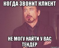когда звонит клиент не могу найти у вас тендер