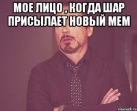 Мое лицо , когда Шар присылает новый мем 