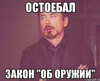 Остоебал закон "Об оружии"