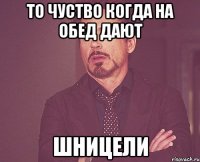 То чуство когда на обед дают Шницели