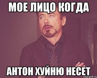 Мое лицо когда Антон хуйню несет