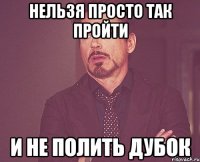 нельзя просто так пройти и не полить дубок