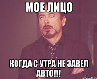 Мое лицо Когда с утра не завел авто!!!