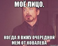 Моё лицо, когда я вижу очередной мем от Ковалева