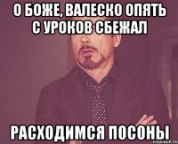 О боже, валеско опять с уроков сбежал Расходимся посоны