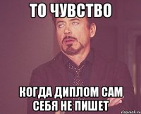 то чувство когда диплом сам себя не пишет