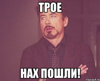 трое нах пошли!