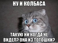 Ну и колбаса Такую ни когда не видел? Она из Тотошки?