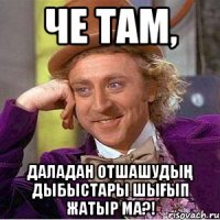 Че там, даладан отшашудың дыбыстары шығып жатыр ма?!