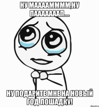 Ну маааамммм,ну пааааааап.... Ну подарите мне на Новый Год лошадку!