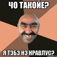 Чо такойе? Я тэбэ нэ нравлус?