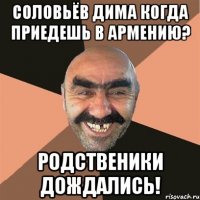 Соловьёв Дима когда приедешь в Армению? родственики дождались!