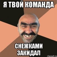 я твой команда снежками закидал
