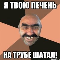 я твою печень на трубе шатал!