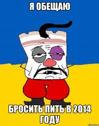 Я обещаю бросить пить в 2014 году