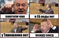 захотели чаю в СБ воды нет у Тимошенко нет пожру снега