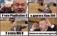 У того PlayStation 3 у другого Xbox 360 У этого Wii U Пошли все нах у меня одного ПК