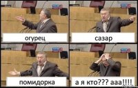 огурец сазар помидорка а я кто??? ааа!!!!