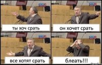 ты хоч срать он хочет срать все хотят срать блеать!!!