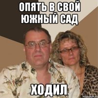 опять в свой Южный Сад ходил