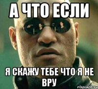 а что если я скажу тебе что я не вру