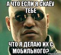 А что если я скаёу тебе Что я делаю их с мобильного?