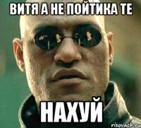 Витя а не пойтика те НАХУЙ