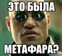 это была метафара?