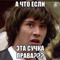 А ЧТО ЕСЛИ ЭТА СУЧКА ПРАВА???