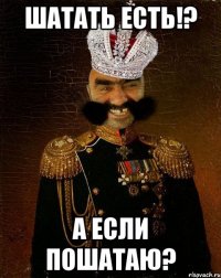 шатать есть!? а если пошатаю?