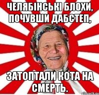 Челябінські блохи, почувши дабстеп, затоптали кота на смерть.