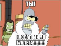 ТЫ! НАСРАЛ МИМО ТУАЛЕТА!!!!!!!!!