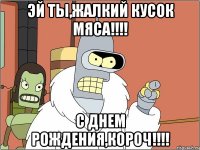 Эй ты,жалкий кусок мяса!!!! С днем рождения,короч!!!!