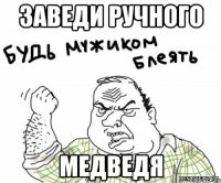 заведи ручного медведя