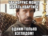 Чак Норрис может убрать квартиру одним только взглядом!