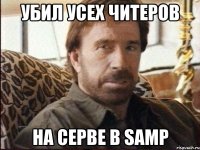 Убил усех читеров на серве в SAMP