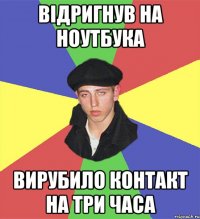 відригнув на ноутбука вирубило контакт на три часа