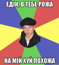 едік, в тебе рожа на мій хуй похожа