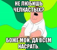 Не любишь челкастых? Боже мой, да всем насрать.