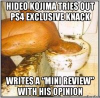 Hideo Kojima Tries Out PS4 Exclusive Knack Writes a “Mini Review” With His Opinion